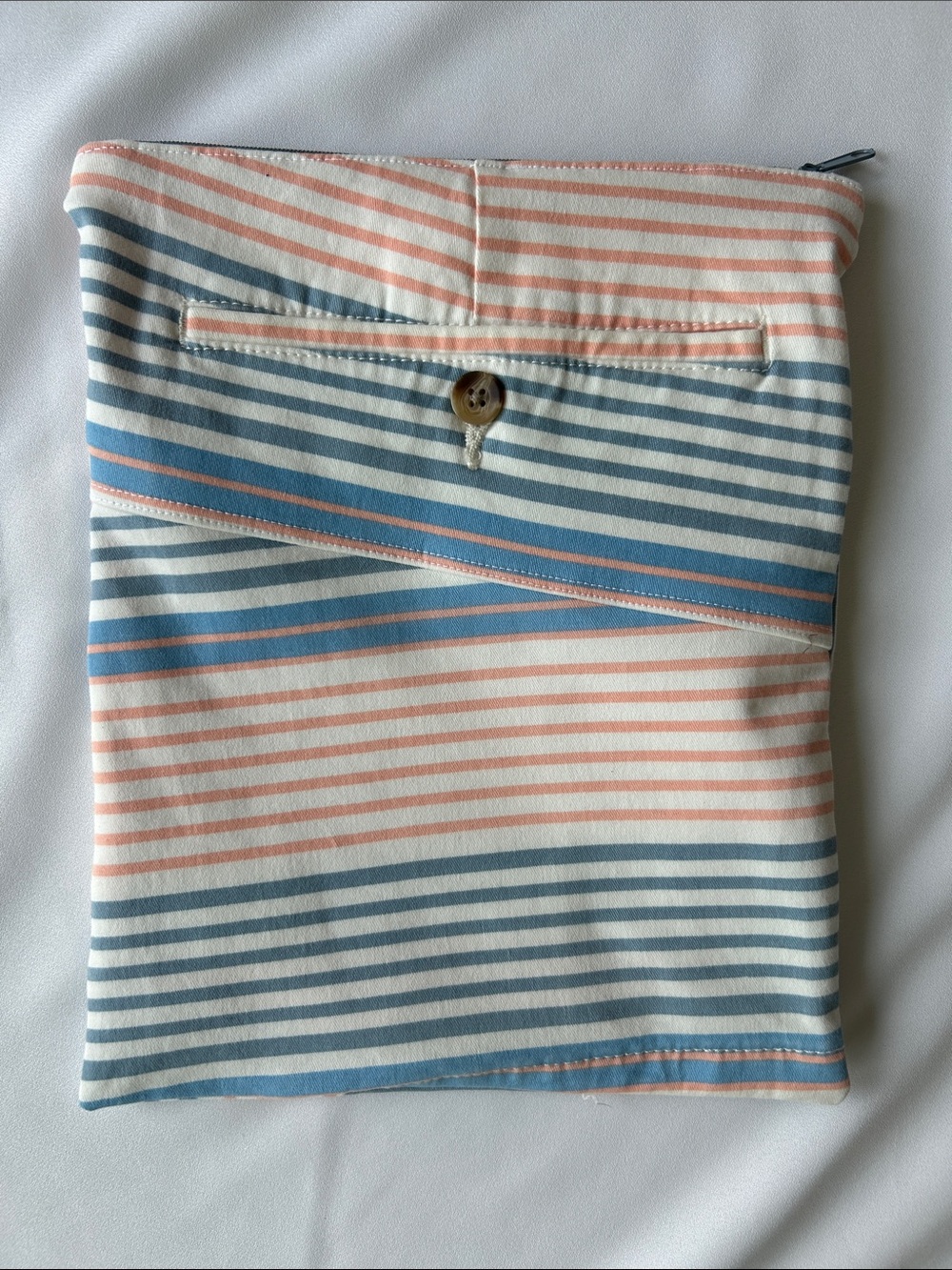 Summery Stripe Print Handmade Book Sleeve